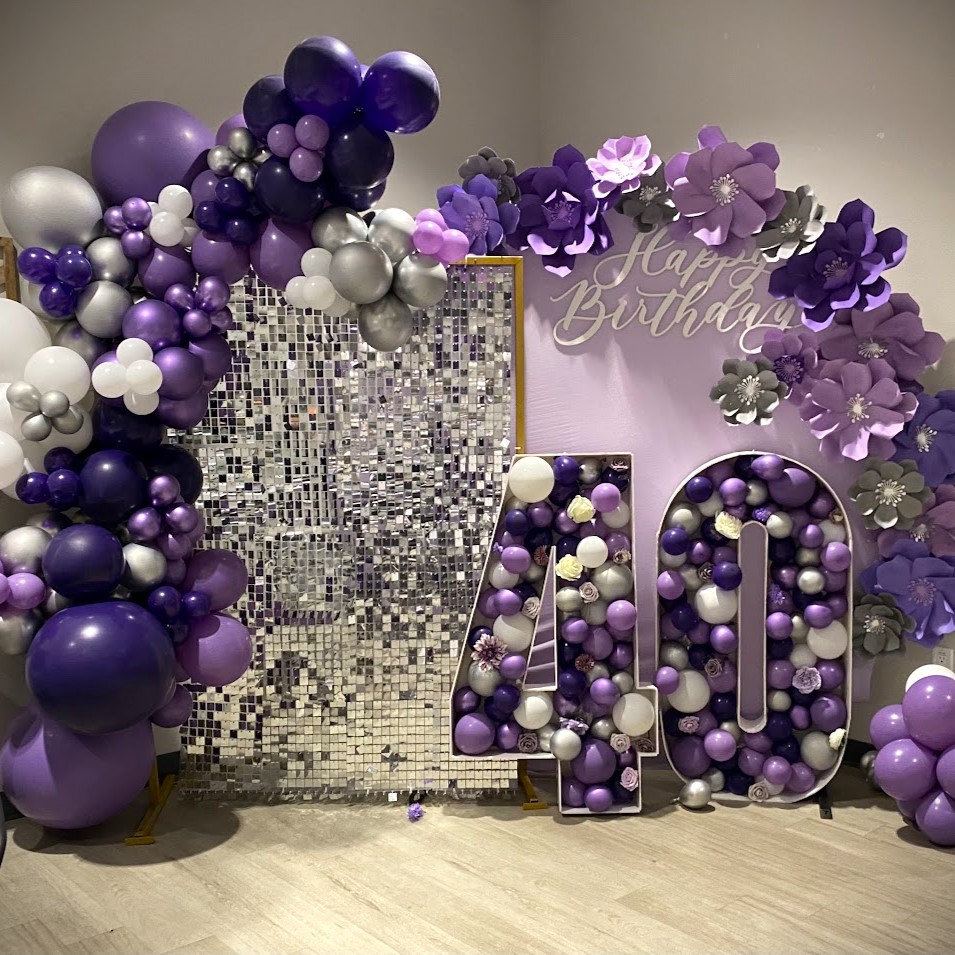 Purple Balloon Display
